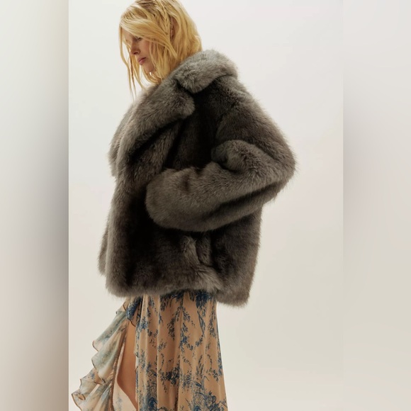 NWT Free People Stand Studio Valentina Faux Fur Jacket - Picture 2 of 7